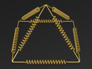 Golden Pyramid Yu Shynsye 15x15x105 M 1 3Dモデル