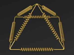 Golden Pyramid Yu Shynsye 15x15x105 M 1 3D Model