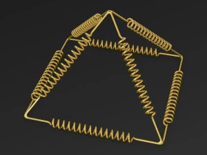 Golden Pyramid Yu Shynsye 15x15x105 M 1 3D Model