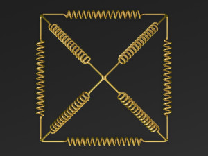 Golden Pyramid Yu Shynsye 15x15x105 M 1 3Dモデル