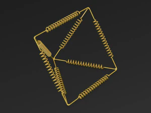 Golden Pyramid Yu Shynsye 15x15x105 M 1 3D Model