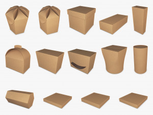 Cardboard Boxes Collection volume 1 Model 3D