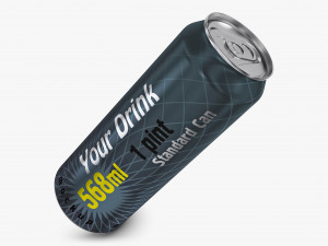 Aluminum Standard Can 568ml 1 Pinta v 2 3D-Modell