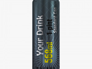 Aluminum Standard Can 568ml 1 Pinta v 2 Modelo 3D