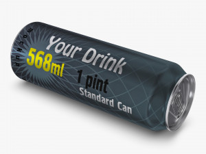 Aluminum Standard Can 568ml 1 Pinta v 2 Modelo 3D