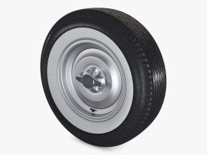 Retro Car Wheel M 1 3D-Modell