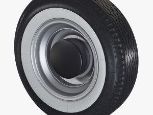Retro Car Wheel M 1 Modèle 3D