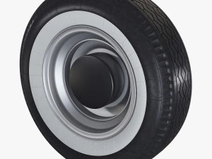Retro Car Wheel M 1 3D Model