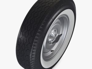 Retro Car Wheel M 1 Modèle 3D