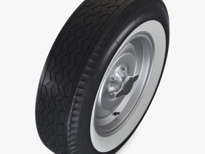 Retro Car Wheel M 1 3D Model