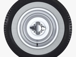 Retro Car Wheel M 1 3D Model