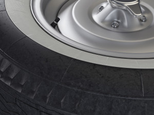 Retro Car Wheel M 1 Modèle 3D