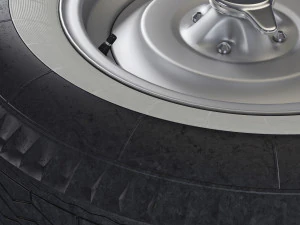Retro Car Wheel M 1 3D Model