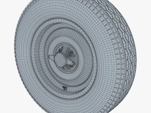 Retro Car Wheel M 1 3D Model