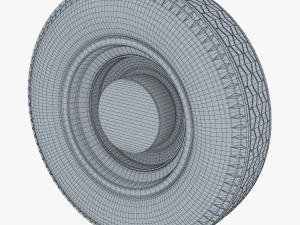 Retro Car Wheel M 1 3D Model