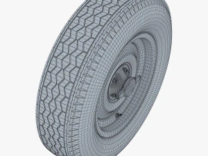 Retro Car Wheel M 1 3D Model