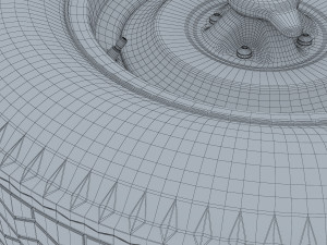Retro Car Wheel M 1 Modèle 3D