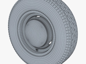 Retro Car Wheel M 2 Modelo 3D