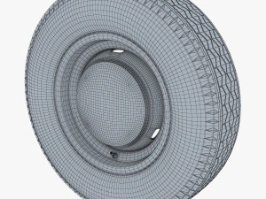 Retro Car Wheel M 2 3D Model
