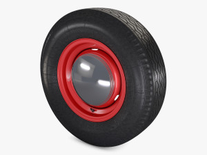 Retro Car Wheel M 2 3D-Modell
