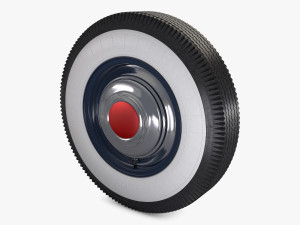 Retro Car Wheel M 3 3D-Modell