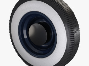 Retro Car Wheel M 3 3Dモデル