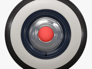 Retro Car Wheel M 3 3D Model