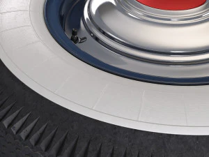 Retro Car Wheel M 3 3D Model