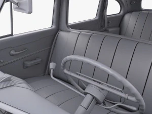 Interior Retro Car ZIS 110 1945-1961 M 1 3D Model