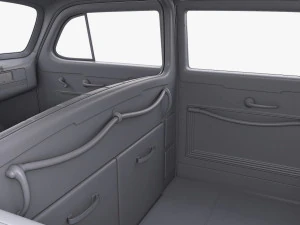 Interior Retro Car ZIS 110 1945-1961 M 1 3D Model