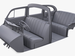 Interior Retro Car ZIS 110 1945-1961 M 1 3D 모델