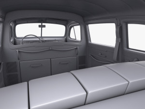 Interior Retro Car ZIS 110 1945-1961 M 1 3D 모델