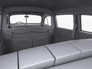 Interior Retro Car ZIS 110 1945-1961 M 1 3D Model