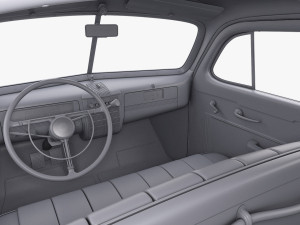 Interior Retro Car ZIS 110 1945-1961 M 1 3D 모델