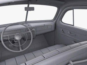 Interior Retro Car ZIS 110 1945-1961 M 1 3D Model