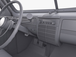 Interior Retro Car ZIS 110 1945-1961 M 1 3D 모델