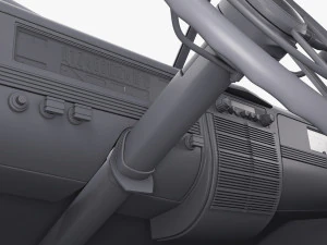 Interior Retro Car ZIS 110 1945-1961 M 1 3D Model