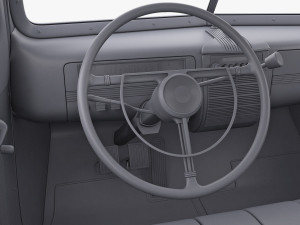 Interior Retro Car ZIS 110 1945-1961 M 1 3D 모델