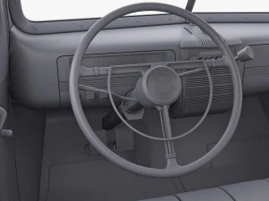 Interior Retro Car ZIS 110 1945-1961 M 1 3D Model
