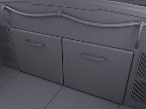 Interior Retro Car ZIS 110 1945-1961 M 1 3D 모델