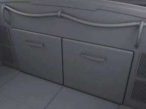 Interior Retro Car ZIS 110 1945-1961 M 1 3D Model