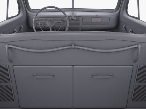 Interior Retro Car ZIS 110 1945-1961 M 1 3D 모델