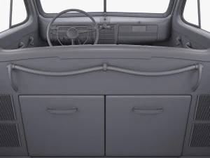 Interior Retro Car ZIS 110 1945-1961 M 1 3D Model