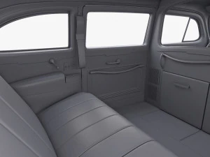Interior Retro Car ZIS 110 1945-1961 M 1 3D Model