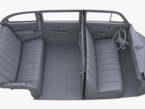 Interior Retro Car ZIS 110 1945-1961 M 1 3D 모델