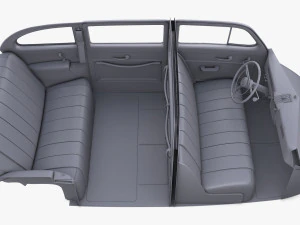 Interior Retro Car ZIS 110 1945-1961 M 1 3D Model