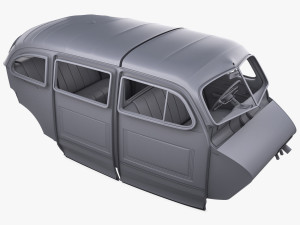 Interior Retro Car ZIS 110 1945-1961 M 1 3D 모델