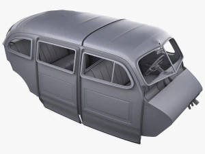 Interior Retro Car ZIS 110 1945-1961 M 1 3D Model