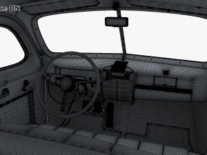 Interior Retro Car ZIS 110 1945-1961 M 1 3D 모델
