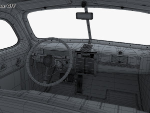Interior Retro Car ZIS 110 1945-1961 M 1 3D 모델